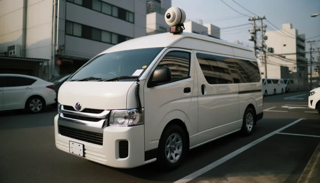 a van with a large siren alarm system