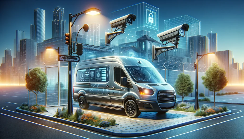 an iamge of a high tech security van protected with cameras