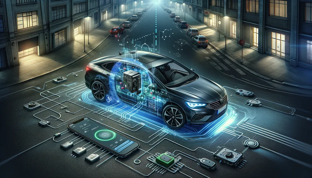 demonstrating the working principles of a tracker car alarm system