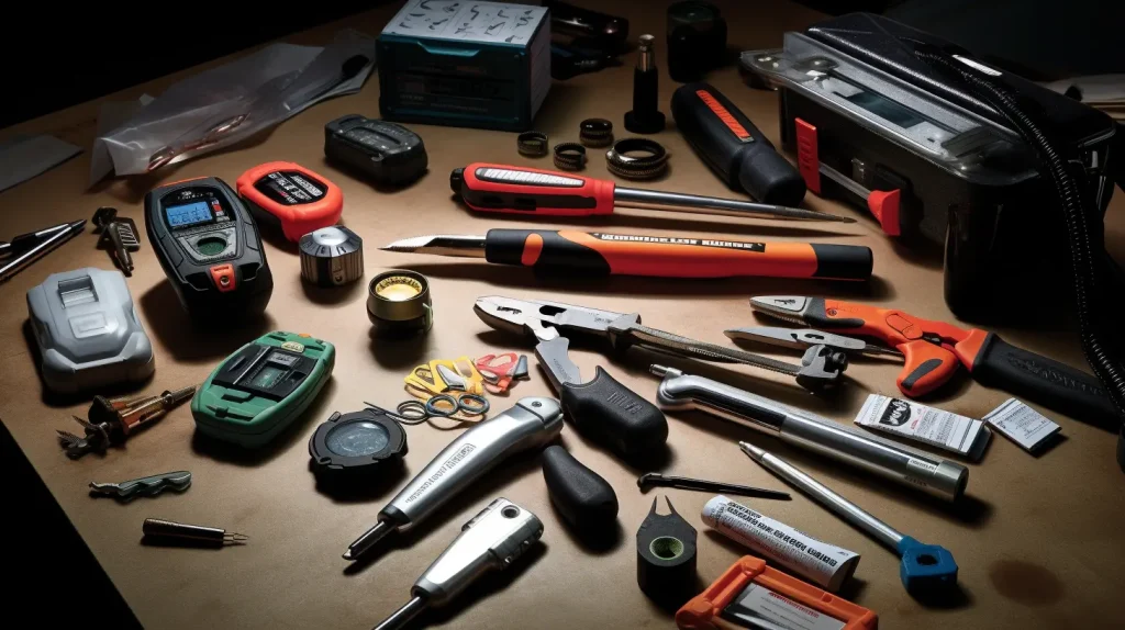 array_of_car_alarm_installation_tools_laid_out_on_a_bench
