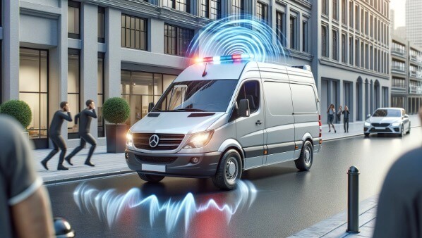 Van alarm with Omnidirectional sound